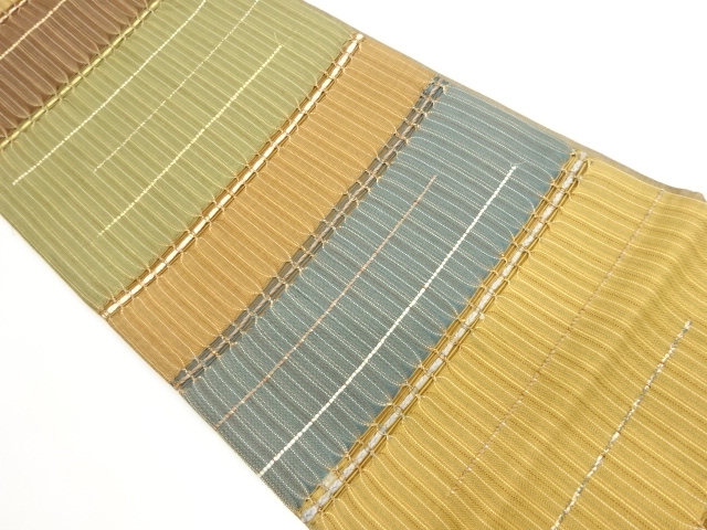 JAPANESE FUKURO OBI / WOVEN ABSTRACT STRIPE